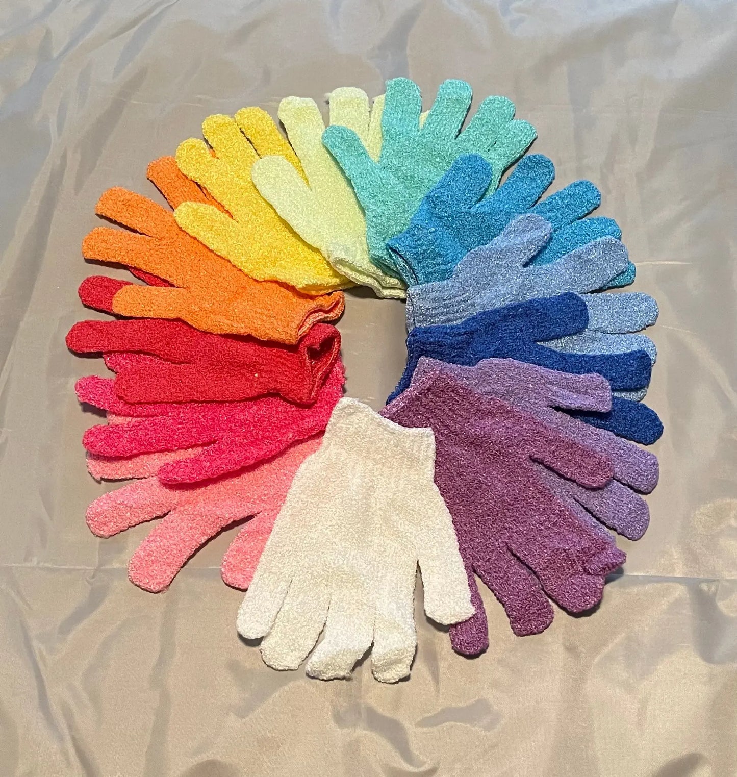 Exfoliating Gloves Soap and Happiness